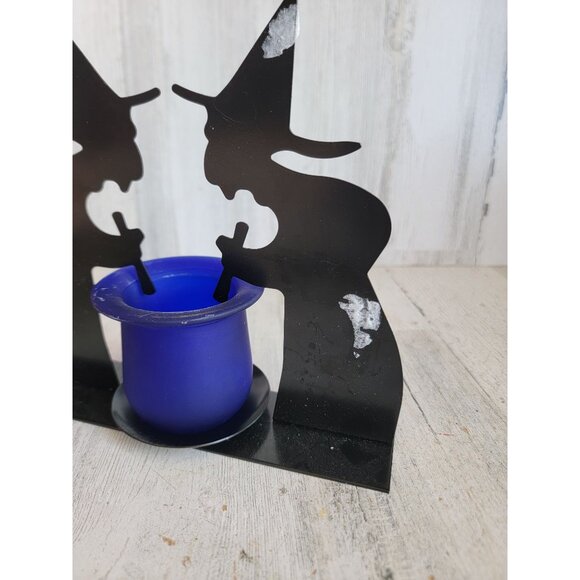 Metal witch brewing candle holder cauldron brewing unique Halloween - Picture 10 of 11